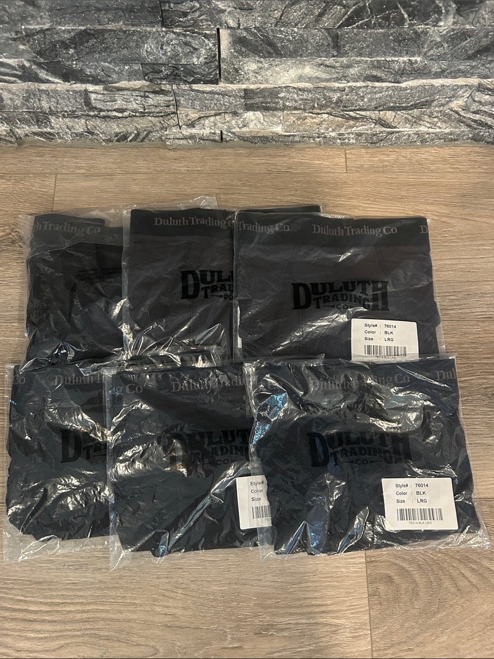 NWT Duluth Trading Co Black Buck Naked Performance Briefs Pack of 6 Size L